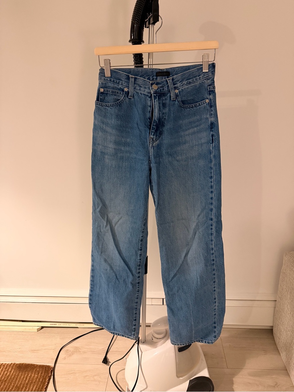 Uniqlo Women’s Straight Jeans - Mid Blue Denim